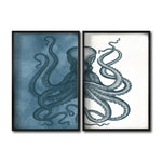 Cargar imagen en el visor de la galería, Set Cuadros Decorativos Marino 029 Pulpo Cuádruple
