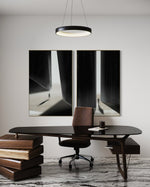 Cargar imagen en el visor de la galería, Set Cuadros Decorativos Abstracto Negro Arena 2 - 237 - Diptico Siluetas Humanas Arte Moderno Minimalista Puertas Estilo Nordico Tonos Neutros
