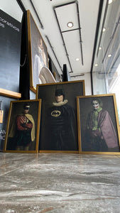 Set Cuadros Decorativos Personajes Época 016 Superhéroes Batman, Robin y Joker