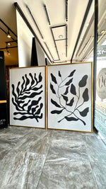 Cargar imagen en el visor de la galería, Set Cuadros Decorativos Abstracto Negro Arena 032 -Para Recámara
