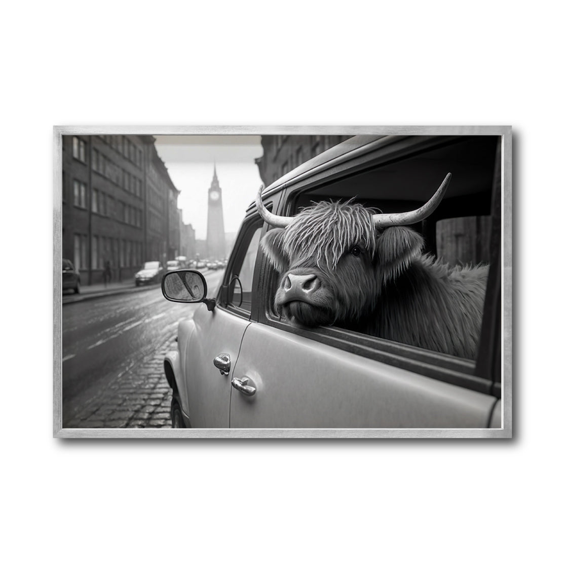 Cuadro Decorativo Animals Car Window 001