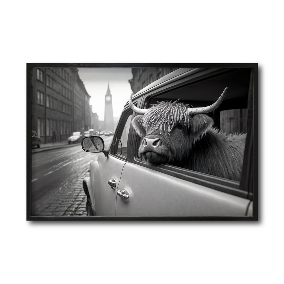 Cuadro Decorativo Animals Car Window 001