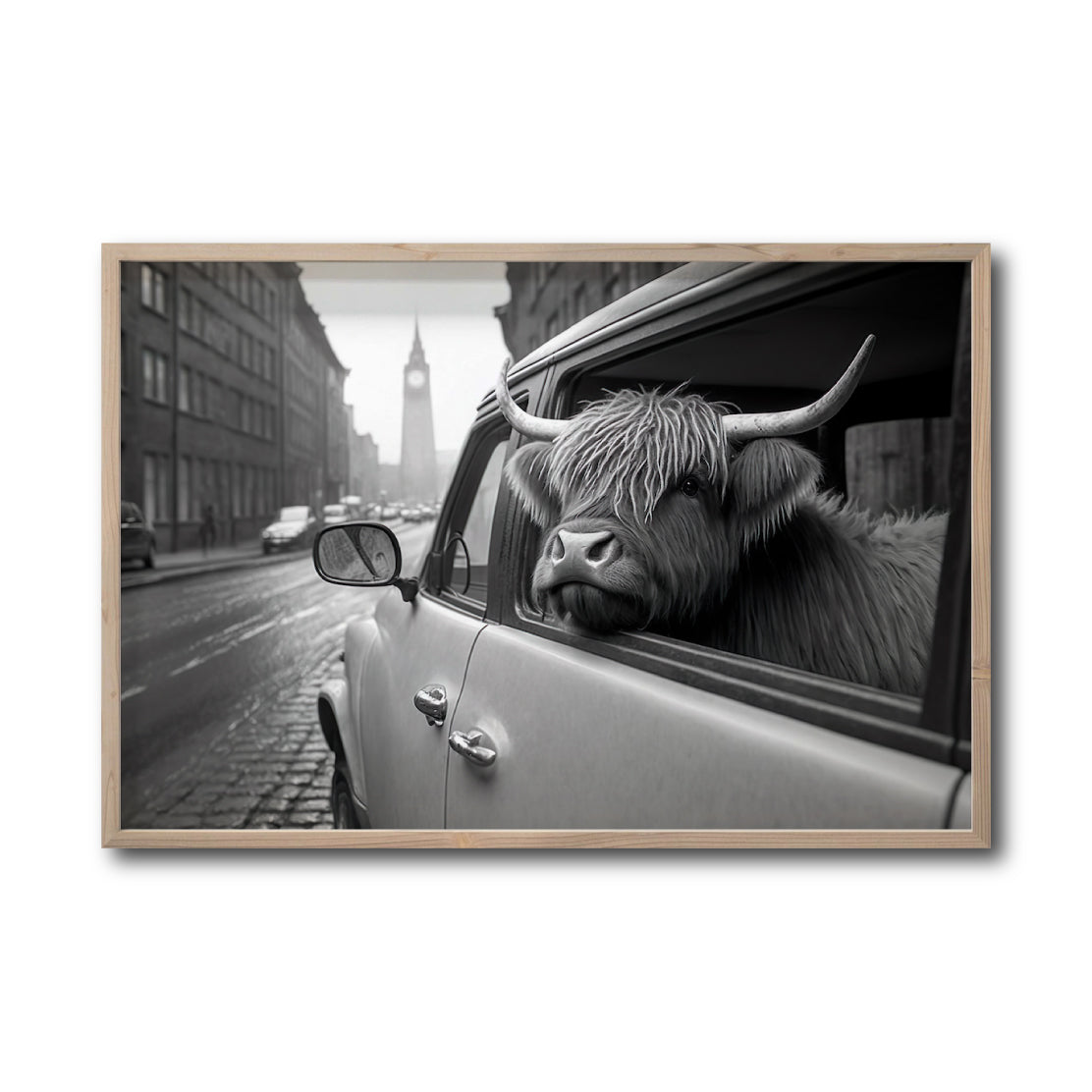 Cuadro Decorativo Animals Car Window 001