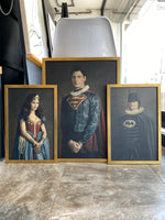 Cargar imagen en el visor de la galería, Set Cuadros Decorativos Personajes Época 020 Superhéroes Supermán, Batman y Wonder Woman
