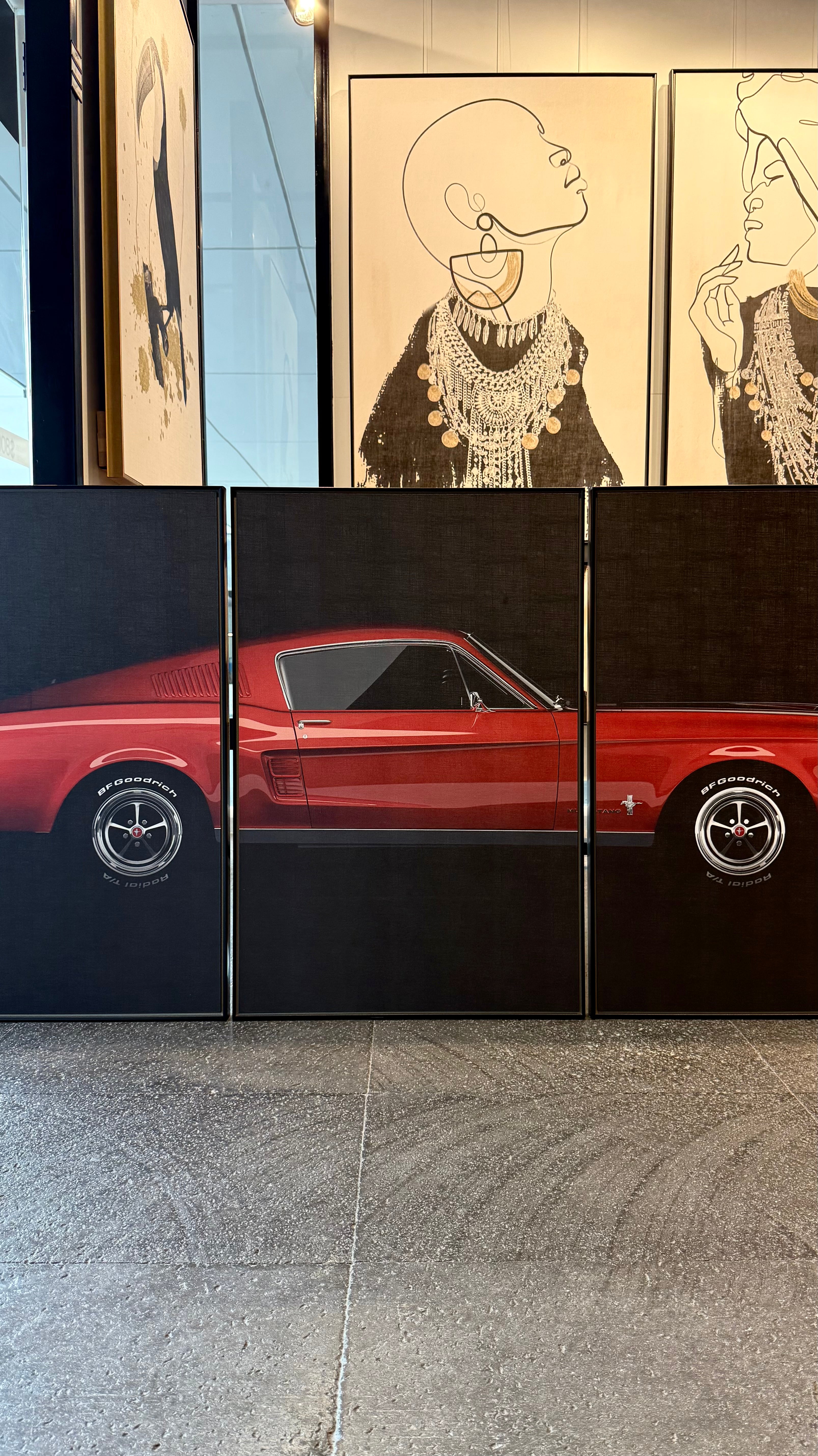 Set de Cuadros Decorativos Vehículos 011 -Auto Clásico Ford Mustang