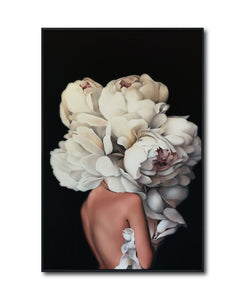 Cuadro Decorativo Mujer Floral y Alas 001 Para Sala