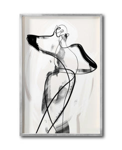 Cuadro Decorativo Abstracto Negro Arena 001 -  Para Credenza
