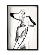 Cargar imagen en el visor de la galería, Cuadro Decorativo Abstracto Negro Arena 001 -  Para Credenza
