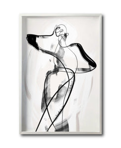 Cuadro Decorativo Abstracto Negro Arena 001 -  Para Credenza