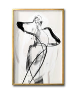 Cargar imagen en el visor de la galería, Cuadro Decorativo Abstracto Negro Arena 001 -  Para Credenza
