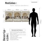Cargar imagen en el visor de la galería, Set de 3 Cuadros Decorativos - Religión 001 - Tríptico La Última Cena, Arte Cristiano Abstracto, Jesucristo y sus Discípulos.
