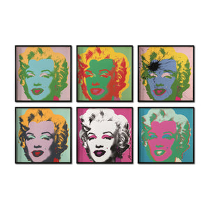 Set Cuadros Decorativos Warhol 001 Pop Art Marilyn Monroe