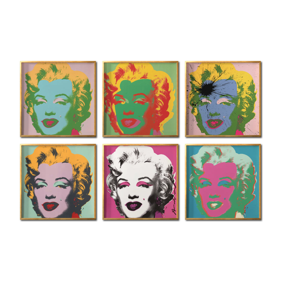 Set Cuadros Decorativos Warhol 001 Pop Art Marilyn Monroe