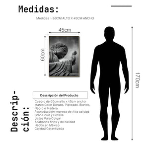 Cuadro decorativo - Zen 001 - Buda en Meditación, despertar de consciencia Espiritualidad.
