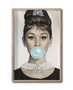 Cargar imagen en el visor de la galería, Cuadro Decorativo Bubble Gum 002 Audrey Hepburn
