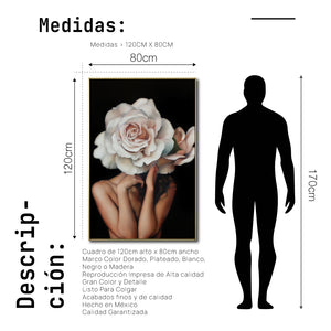 Cuadro Decorativo Mujer Floral y Alas 002