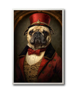 Cargar imagen en el visor de la galería, Cuadro Decorativo Perros Epoca 002 - Pug Aristócrata
