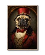 Cargar imagen en el visor de la galería, Cuadro Decorativo Perros Epoca 002 - Pug Aristócrata
