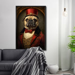 Cargar imagen en el visor de la galería, Cuadro Decorativo Perros Epoca 002 - Pug Aristócrata
