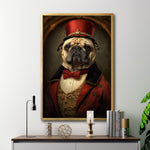 Cargar imagen en el visor de la galería, Cuadro Decorativo Perros Epoca 002 - Pug Aristócrata
