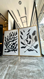 Cargar imagen en el visor de la galería, Set Cuadros Decorativos Abstracto Negro Arena 032 -Para Recámara
