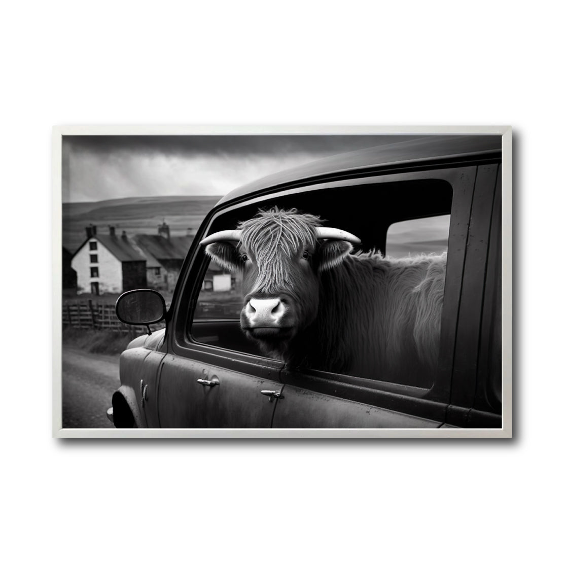 Cuadro Decorativo Animals Car Window 004