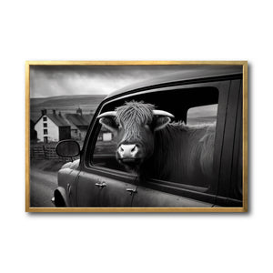 Cuadro Decorativo Animals Car Window 004