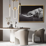 Cargar imagen en el visor de la galería, Cuadro Decorativo Fauna 003 -  Elefante Blanco y Negro
