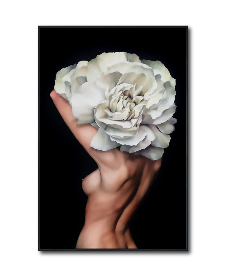 Cuadro Decorativo Mujer Floral y Alas 003 - Para Credenza