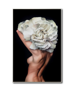 Cuadro Decorativo Mujer Floral y Alas 003 - Para Credenza