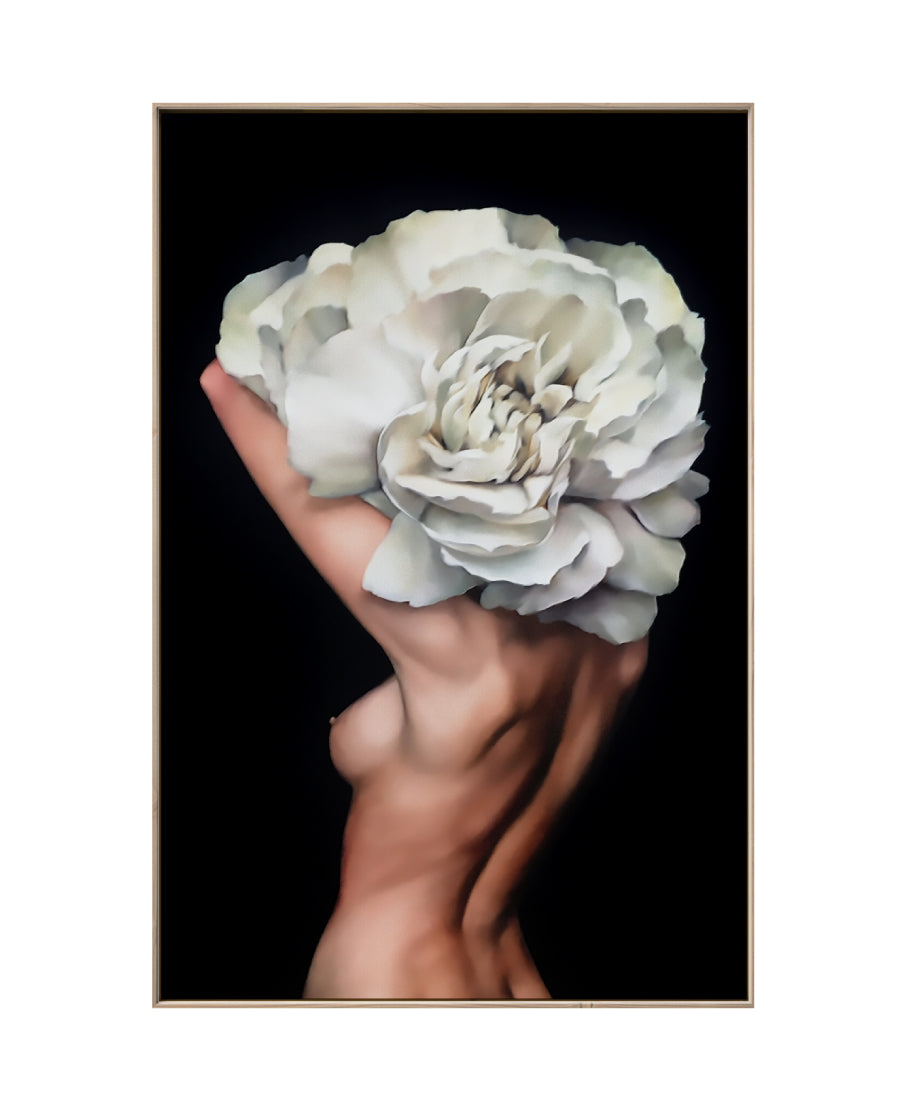Cuadro Decorativo Mujer Floral y Alas 003 - Para Credenza