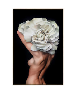 Cuadro Decorativo Mujer Floral y Alas 003 - Para Credenza