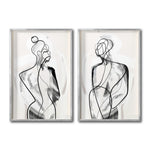 Cargar imagen en el visor de la galería, Set 2 Cuadros Decorativos Abstracto Negro Arena 003 - Para Comedor
