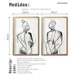 Cargar imagen en el visor de la galería, Set 2 Cuadros Decorativos Abstracto Negro Arena 003 - Para Comedor
