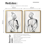 Cargar imagen en el visor de la galería, Set 2 Cuadros Decorativos Abstracto Negro Arena 003 - Para Comedor
