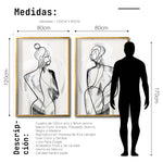 Cargar imagen en el visor de la galería, Set 2 Cuadros Decorativos Abstracto Negro Arena 003 - Para Comedor
