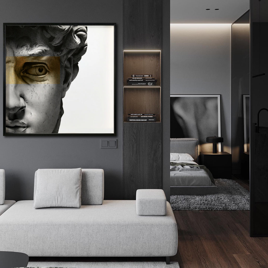 Cuadro Decorativo Esculturas 004 El David para Sala