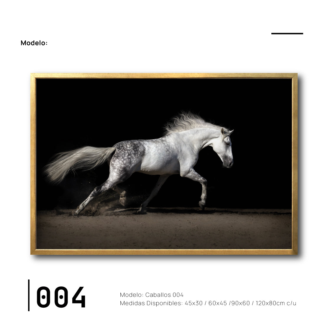 Compra cuadros online de caballos para sala. Galería 314.