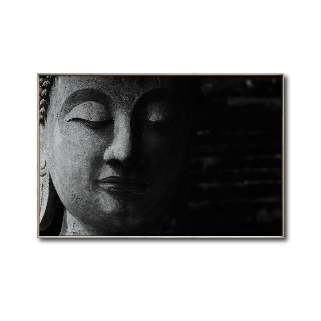 Cuadro Decorativo - Zen 004 - Buda en Meditación - Fondo Negro