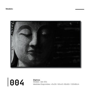 Cuadro Decorativo - Zen 004 - Buda en Meditación - Fondo Negro