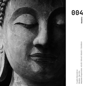 Cuadro Decorativo - Zen 004 - Buda en Meditación - Fondo Negro