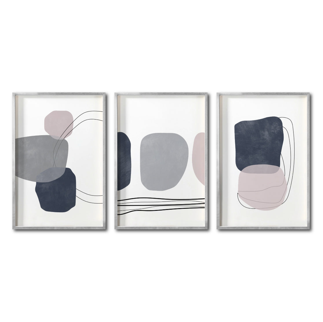 Set Cuadros Decorativos Abstract Colors 005 - Para Sala
