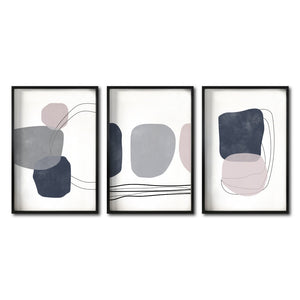 Set Cuadros Decorativos Abstract Colors 005 - Para Sala