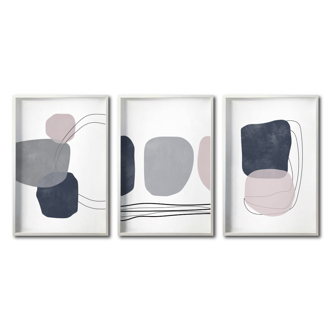 Set Cuadros Decorativos Abstract Colors 005 - Para Sala