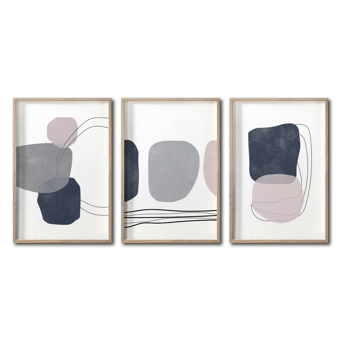 Set Cuadros Decorativos Abstract Colors 005 - Para Sala