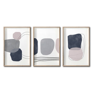 Set Cuadros Decorativos Abstract Colors 005 - Para Sala