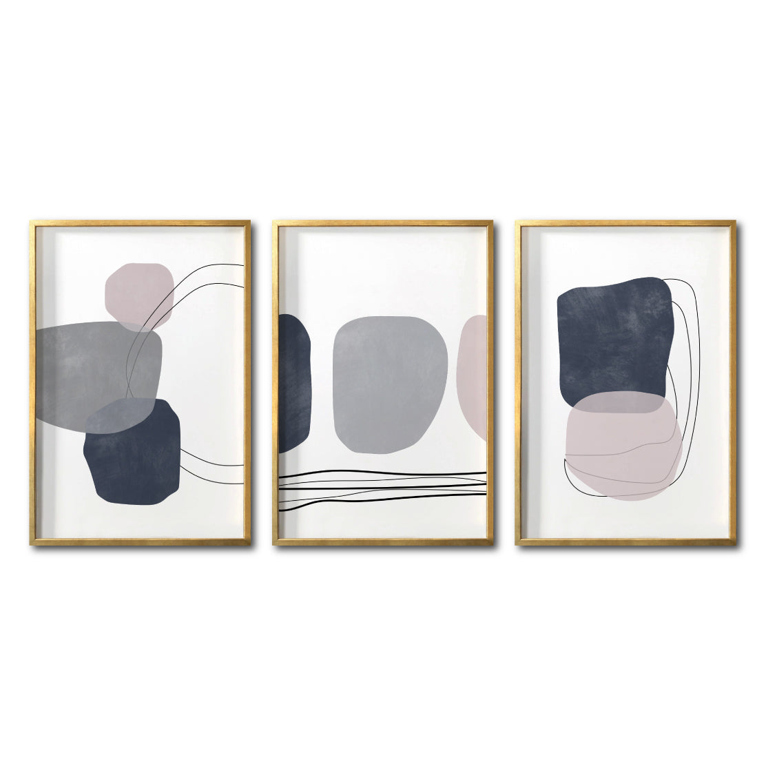 Set Cuadros Decorativos Abstract Colors 005 - Para Sala