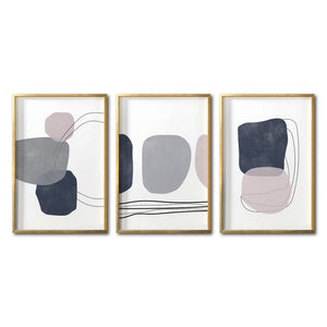Set Cuadros Decorativos Abstract Colors 005 - Para Sala
