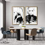 Cargar imagen en el visor de la galería, Compra cuadros decorativos abstractos Canvas online para tu comedor. Decoración en blanco y negro. 
