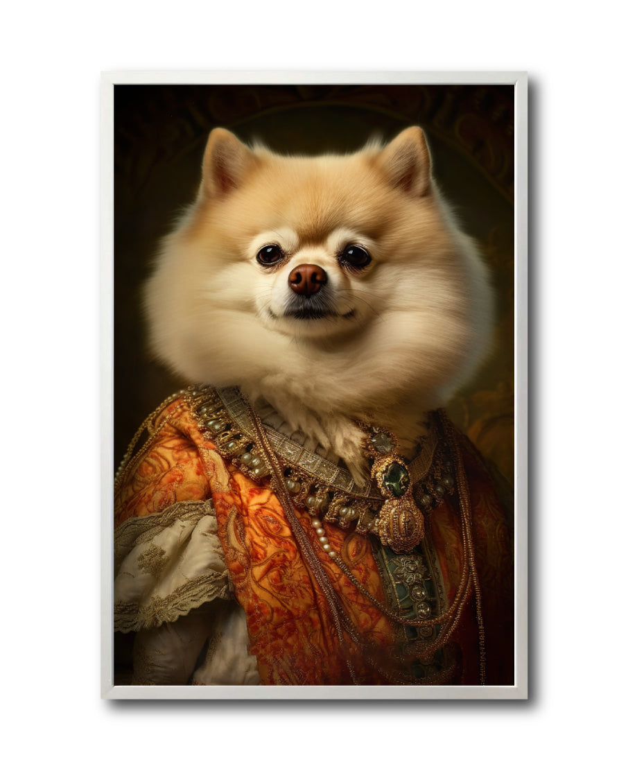 Cuadro Decorativo Perros Epoca 005 - Pomerania Aristocrata